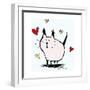 Little Pink Cat-Carla Martell-Framed Premium Giclee Print