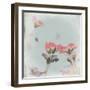 Little Pink Flowers on Blue-Tom Quartermaine-Framed Giclee Print