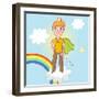 Little Prince - Cute Cartoon Illustration-smilewithjul-Framed Art Print