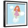 Little Princess - Cute Cartoon Illustration-smilewithjul-Framed Art Print