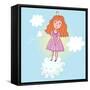 Little Princess - Cute Cartoon Illustration-smilewithjul-Framed Stretched Canvas