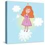 Little Princess - Cute Cartoon Illustration-smilewithjul-Stretched Canvas