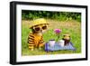 Little Puppy Of Chihuahua Breed At The Picnic On Green Grass-vitalytitov-Framed Photographic Print