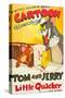 LITTLE QUACKER, l-r: Jerry the Mouse, Little Quacker, Tom the Cat on poster art, 1950.-null-Stretched Canvas