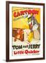 LITTLE QUACKER, l-r: Jerry the Mouse, Little Quacker, Tom the Cat on poster art, 1950.-null-Framed Art Print