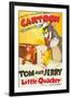 LITTLE QUACKER, l-r: Jerry the Mouse, Little Quacker, Tom the Cat on poster art, 1950.-null-Framed Art Print