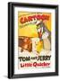 LITTLE QUACKER, l-r: Jerry the Mouse, Little Quacker, Tom the Cat on poster art, 1950.-null-Framed Art Print