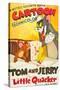 LITTLE QUACKER, l-r: Jerry the Mouse, Little Quacker, Tom the Cat on poster art, 1950.-null-Stretched Canvas