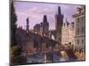 Little Quarter Bridge Towers, 1847-Vincenc Morstadt-Mounted Giclee Print