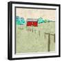 Little Red Barn-Ynon Mabat-Framed Art Print