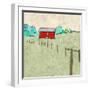 Little Red Barn-Ynon Mabat-Framed Art Print