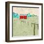 Little Red Barn-Ynon Mabat-Framed Art Print