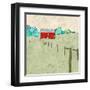 Little Red Barn-Ynon Mabat-Framed Art Print
