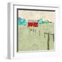 Little Red Barn-Ynon Mabat-Framed Art Print