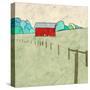 Little Red Barn-Ynon Mabat-Stretched Canvas