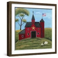 Little Red Barn-Cheryl Bartley-Framed Giclee Print