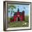 Little Red Barn-Cheryl Bartley-Framed Giclee Print