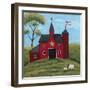 Little Red Barn-Cheryl Bartley-Framed Giclee Print