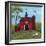 Little Red Barn-Cheryl Bartley-Framed Giclee Print