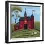 Little Red Barn-Cheryl Bartley-Framed Giclee Print