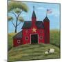 Little Red Barn-Cheryl Bartley-Mounted Giclee Print