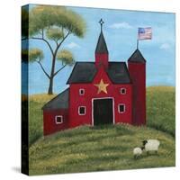 Little Red Barn-Cheryl Bartley-Stretched Canvas