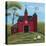 Little Red Barn-Cheryl Bartley-Stretched Canvas