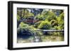 Little Red Footbridge, Kubota Garden, Seattle-George Oze-Framed Photographic Print