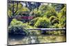 Little Red Footbridge, Kubota Garden, Seattle-George Oze-Mounted Photographic Print