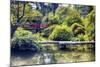 Little Red Footbridge, Kubota Garden, Seattle-George Oze-Mounted Photographic Print