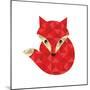 Little Red Fox Made of Triangles.-panova-Mounted Premium Giclee Print