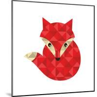 Little Red Fox Made of Triangles.-panova-Mounted Art Print