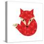 Little Red Fox Made of Triangles.-panova-Stretched Canvas