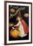 Little Red Halloween Witch-Vintage Apple Collection-Framed Giclee Print