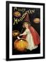 Little Red Halloween Witch-Vintage Apple Collection-Framed Giclee Print