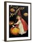 Little Red Halloween Witch-Vintage Apple Collection-Framed Giclee Print