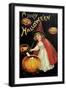 Little Red Halloween Witch-Vintage Apple Collection-Framed Giclee Print