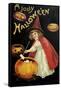 Little Red Halloween Witch-Vintage Apple Collection-Framed Stretched Canvas