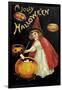 Little Red Halloween Witch-Vintage Apple Collection-Framed Giclee Print