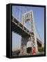 Little Red Lighthouse, George Washington Bridge, New York City-Wendy Connett-Framed Stretched Canvas