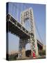 Little Red Lighthouse, George Washington Bridge, New York City-Wendy Connett-Stretched Canvas