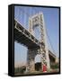 Little Red Lighthouse, George Washington Bridge, New York City-Wendy Connett-Framed Stretched Canvas