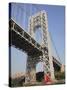 Little Red Lighthouse, George Washington Bridge, New York City-Wendy Connett-Stretched Canvas
