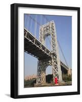 Little Red Lighthouse, George Washington Bridge, New York City-Wendy Connett-Framed Photographic Print