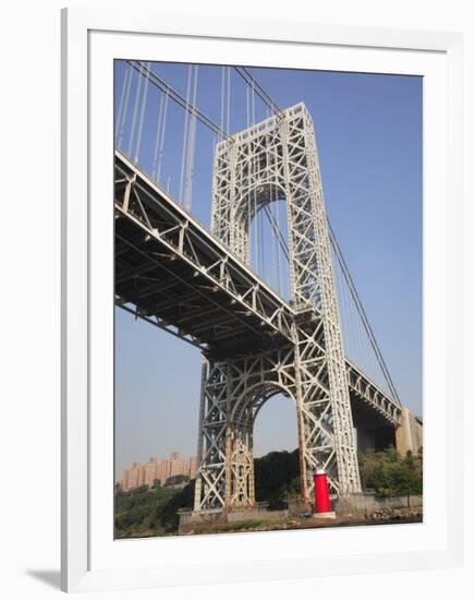 Little Red Lighthouse, George Washington Bridge, New York City-Wendy Connett-Framed Photographic Print