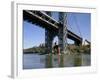 Little Red Lighthouse Under George Washington Bridge, New York, USA-Peter Scholey-Framed Photographic Print