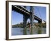 Little Red Lighthouse Under George Washington Bridge, New York, USA-Peter Scholey-Framed Photographic Print