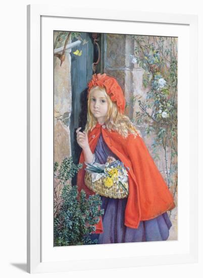 Little Red Riding Hood, 1862 (W/C and Gouache on Paper)-Isabel Oakley Naftel-Framed Giclee Print