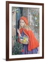 Little Red Riding Hood, 1862 (W/C and Gouache on Paper)-Isabel Oakley Naftel-Framed Giclee Print
