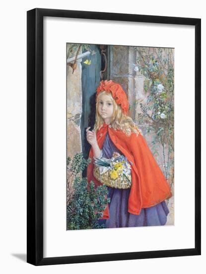 Little Red Riding Hood, 1862 (W/C and Gouache on Paper)-Isabel Oakley Naftel-Framed Giclee Print